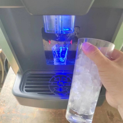 ICW-80 Nugget Ice Make Machine Stainless Steel Maquina De Gelo Em Barra  Ice Cube Maker With Water Dispenser